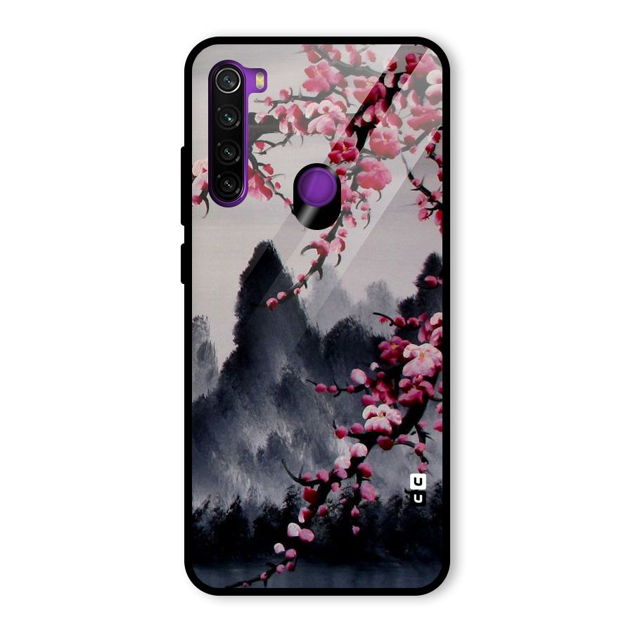 Hills And Blossoms Glass Back Case for Redmi Note 8