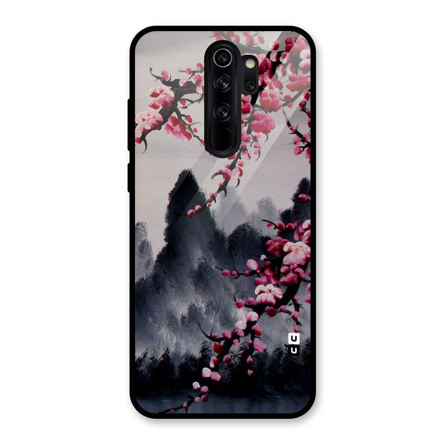 Hills And Blossoms Glass Back Case for Redmi Note 8 Pro