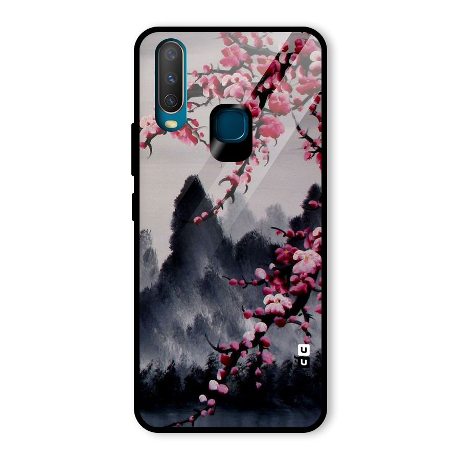 Hills And Blossoms Glass Back Case for Vivo U10