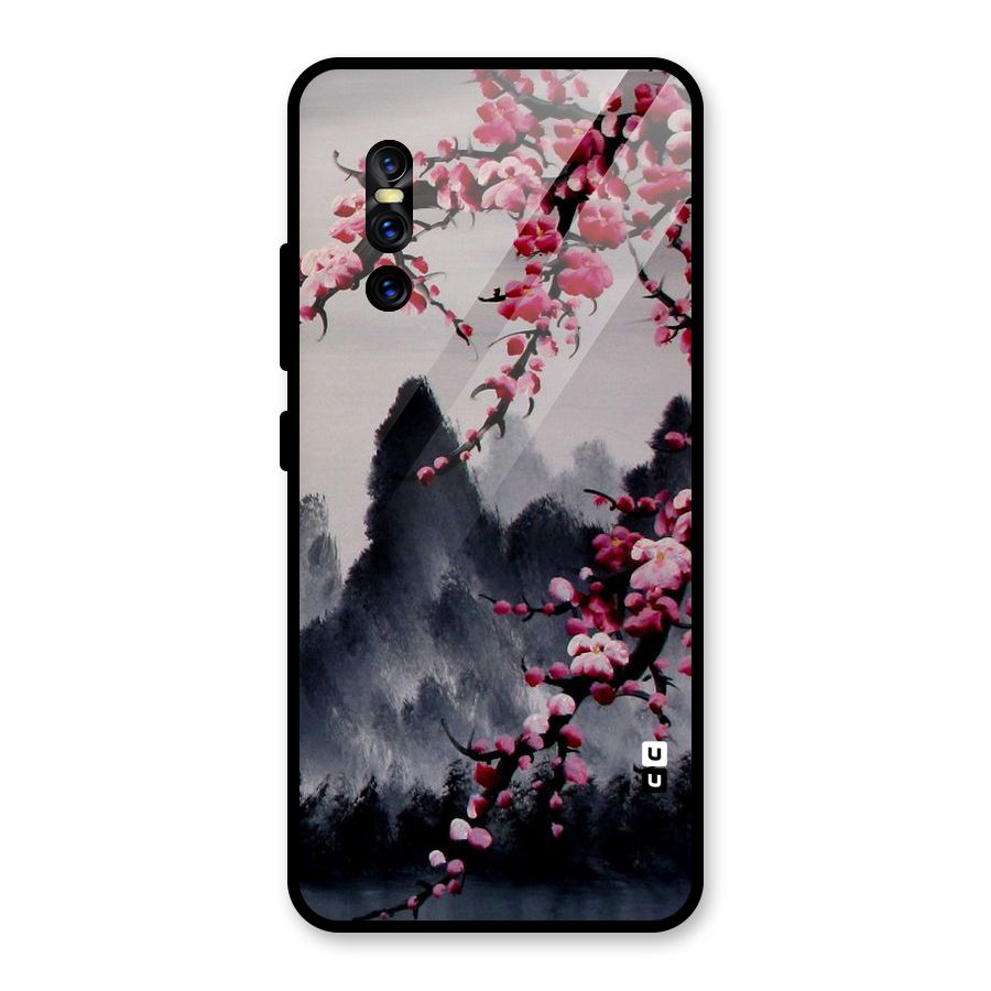 Hills And Blossoms Glass Back Case for Vivo V15 Pro