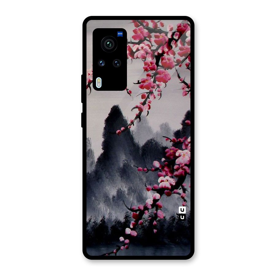 Hills And Blossoms Glass Back Case for Vivo X60 Pro