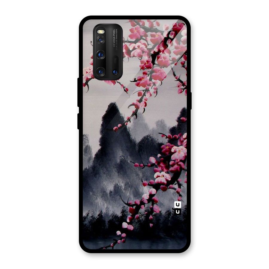 Hills And Blossoms Glass Back Case for Vivo iQOO 3