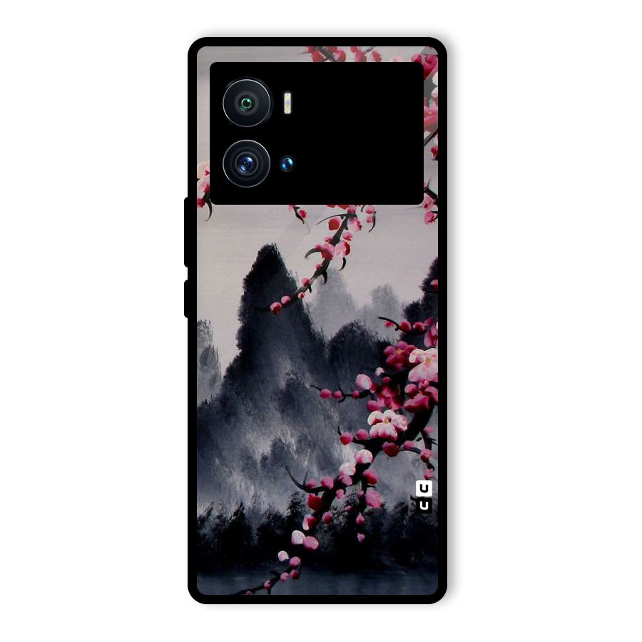 Hills And Blossoms Glass Back Case for Vivo iQOO 9 Pro