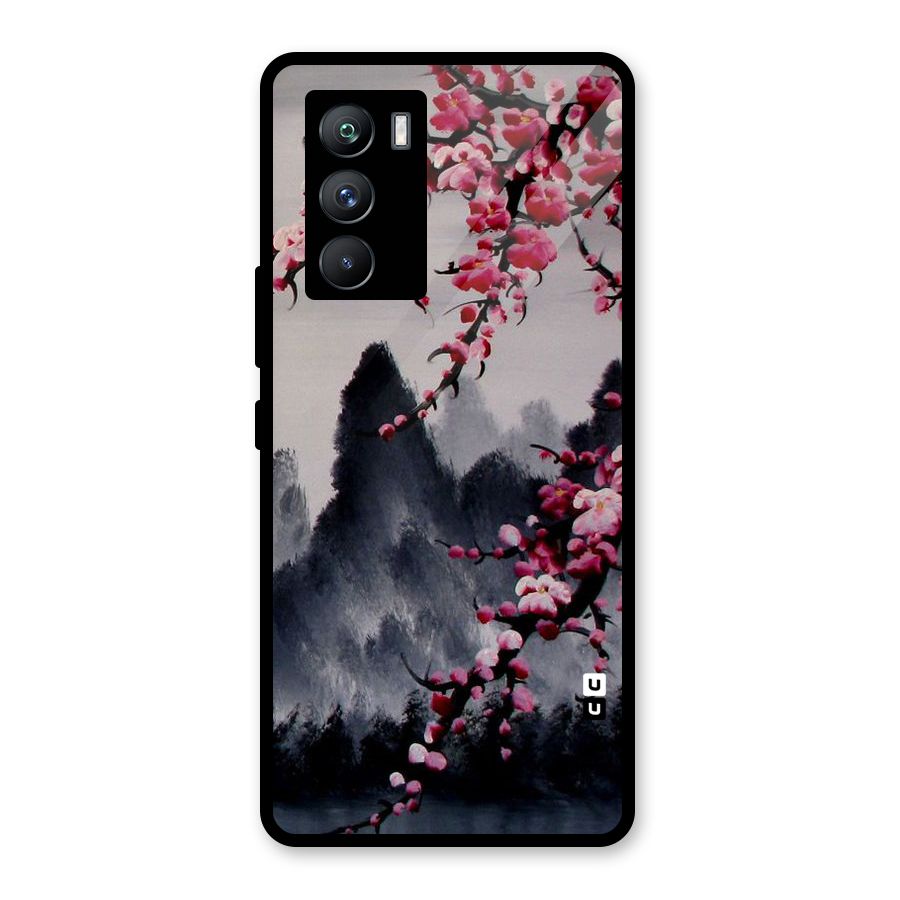 Hills And Blossoms Glass Back Case for Vivo iQOO 9 SE