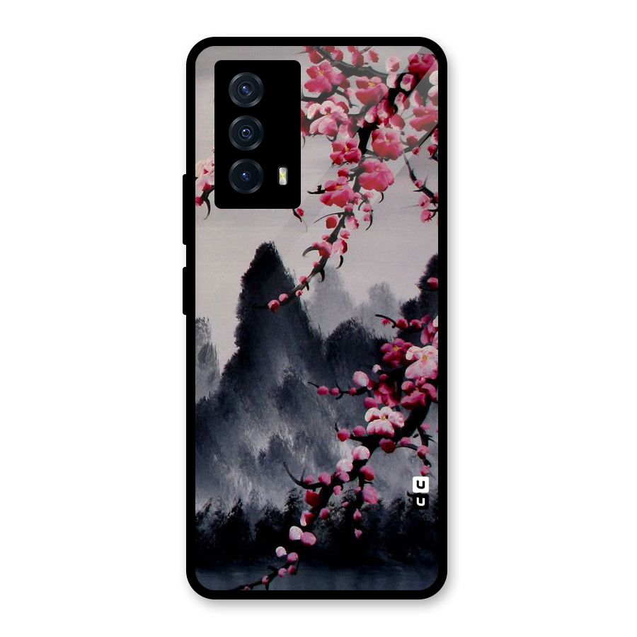 Hills And Blossoms Glass Back Case for Vivo iQOO Z5