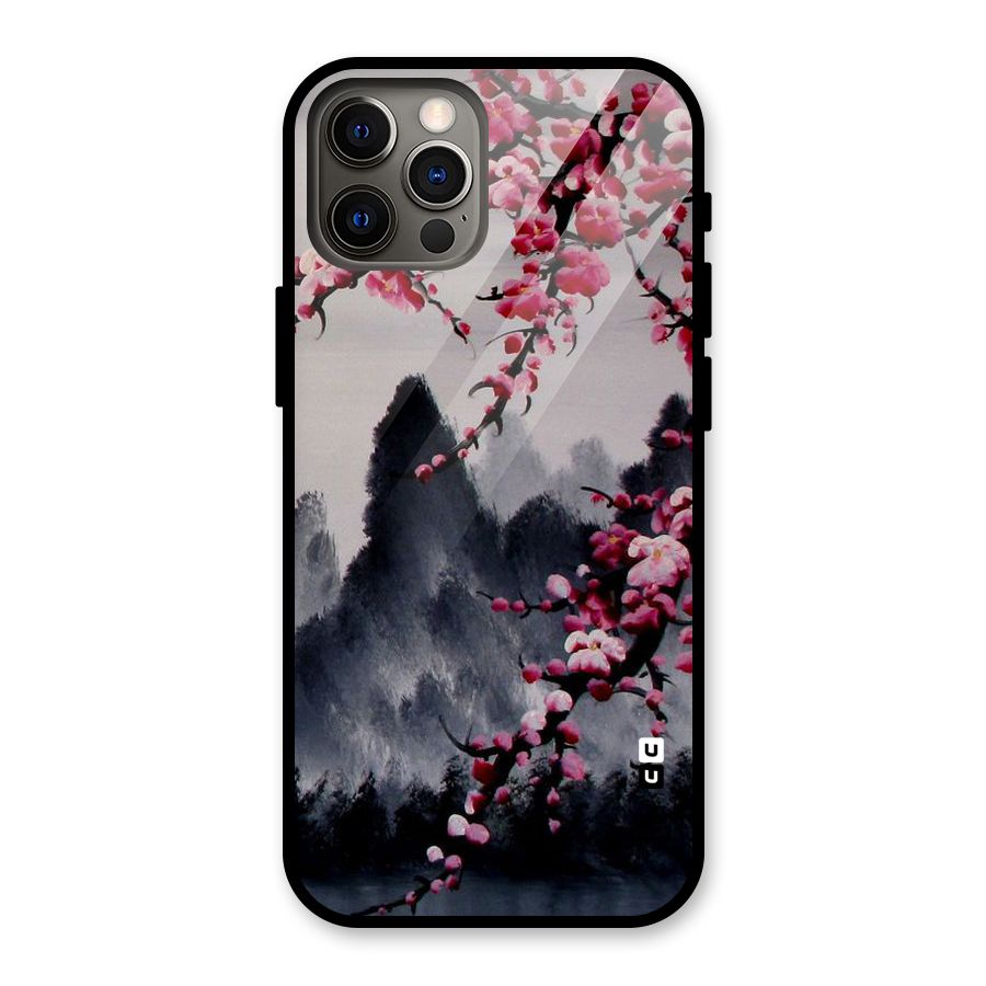 Hills And Blossoms Glass Back Case for iPhone 12 Pro