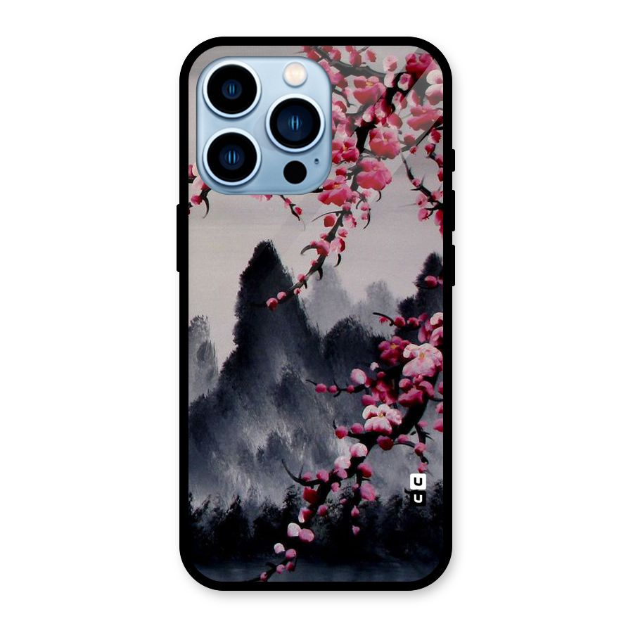 Hills And Blossoms Glass Back Case for iPhone 13 Pro