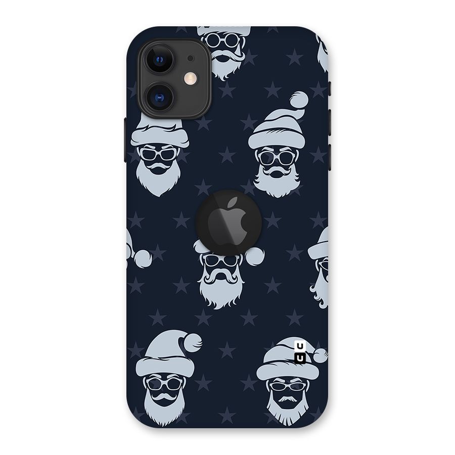 Hipster Santa Back Case for iPhone 11 Logo Cut