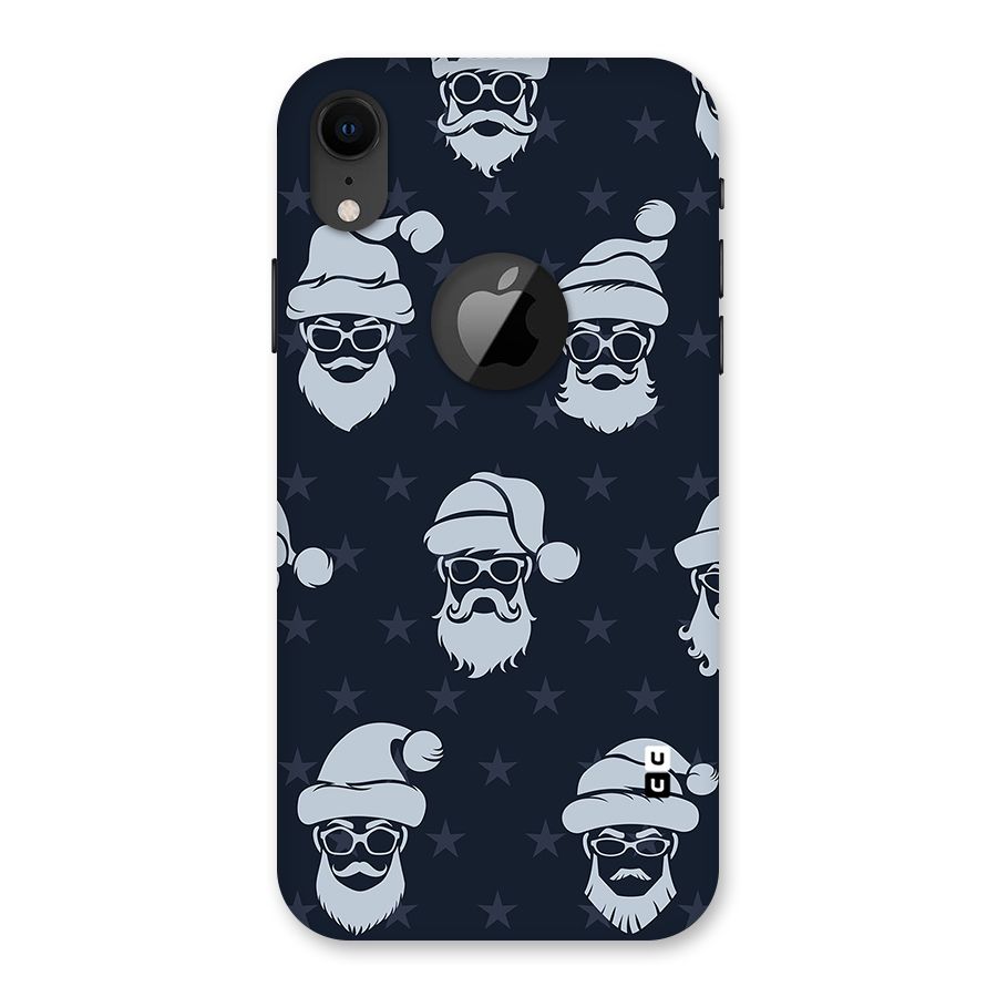 Hipster Santa Back Case for iPhone XR Logo Cut