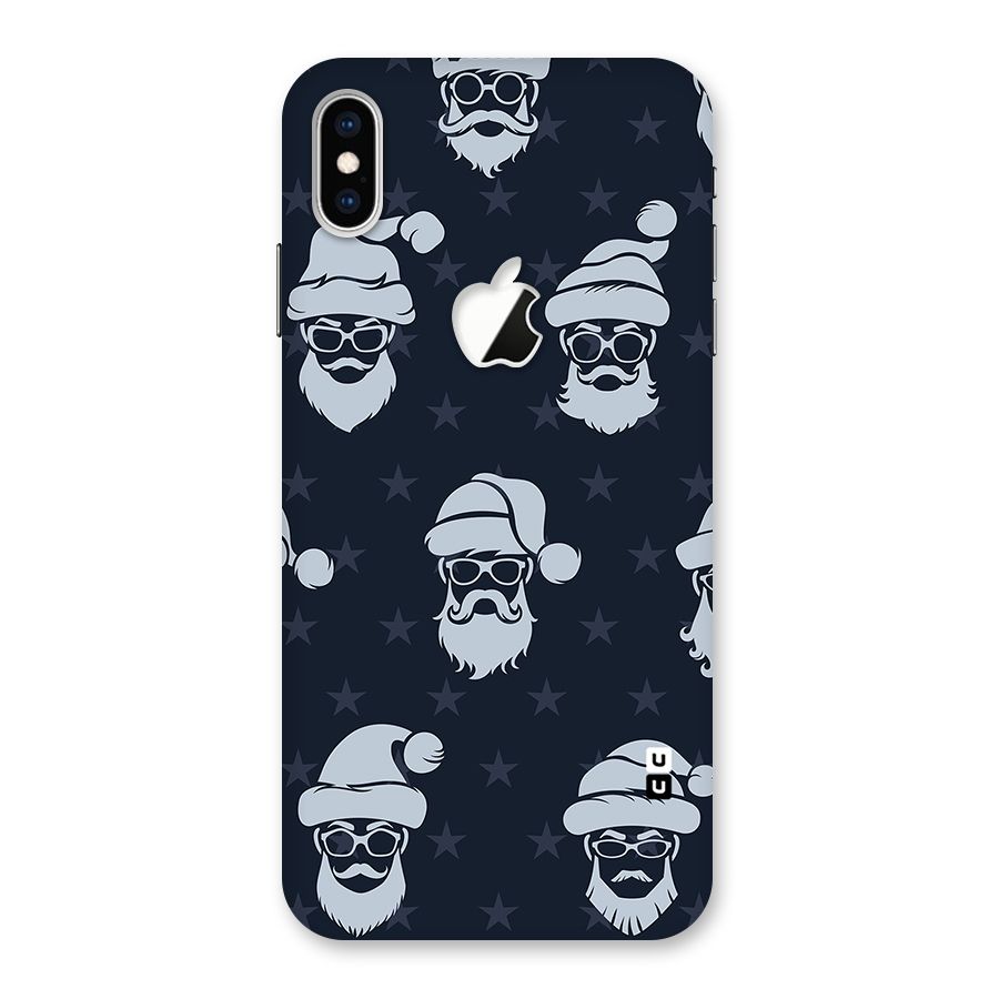 Hipster Santa Back Case for iPhone XS Max Apple Cut