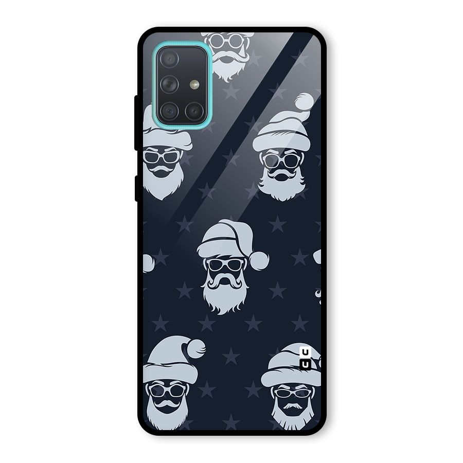 Hipster Santa Glass Back Case for Galaxy A71