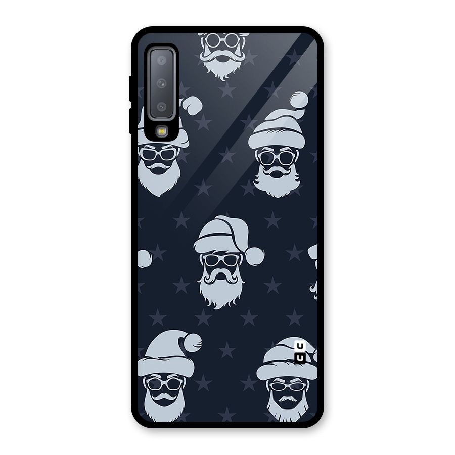 Hipster Santa Glass Back Case for Galaxy A7 (2018)