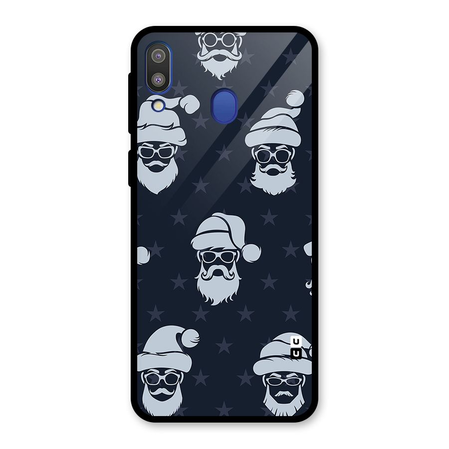Hipster Santa Glass Back Case for Galaxy M20