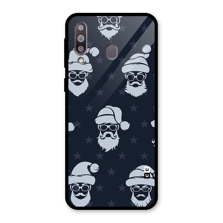 Hipster Santa Glass Back Case for Galaxy M30