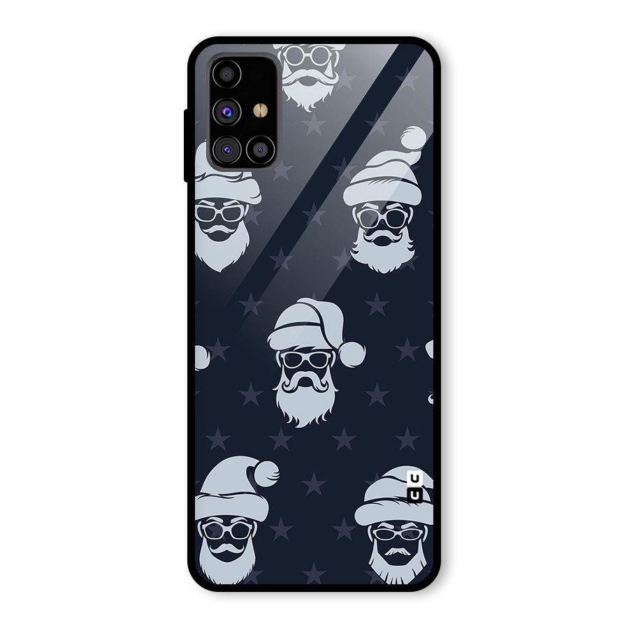 Hipster Santa Glass Back Case for Galaxy M31s