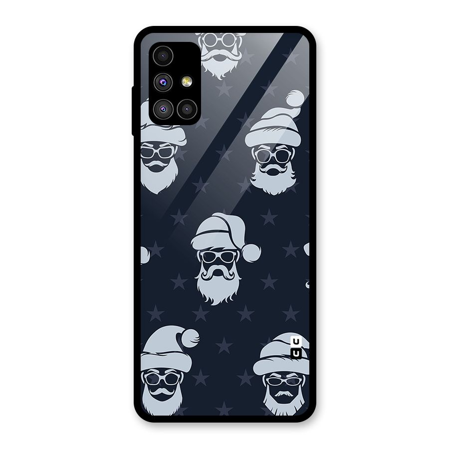 Hipster Santa Glass Back Case for Galaxy M51
