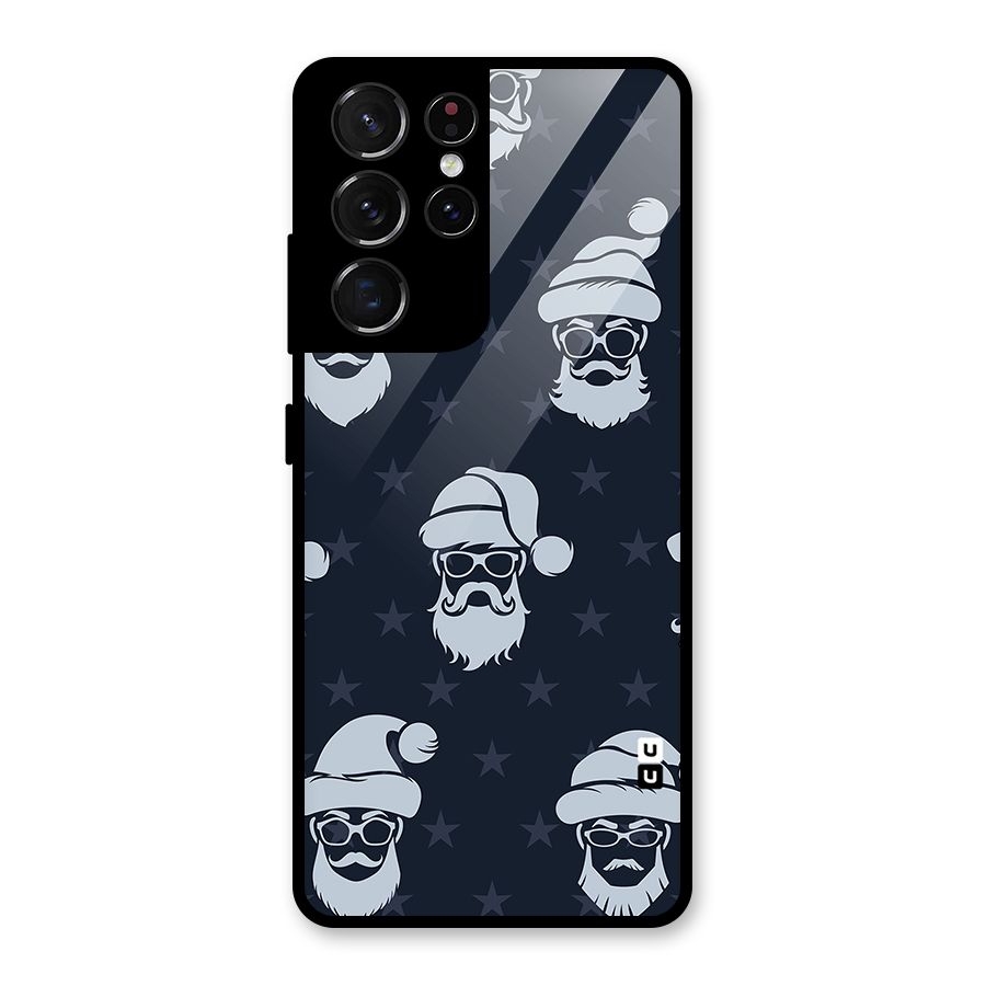 Hipster Santa Glass Back Case for Galaxy S21 Ultra 5G
