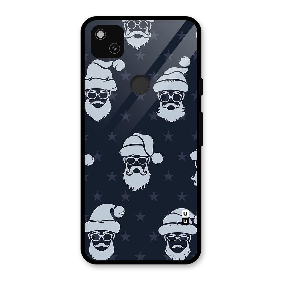 Hipster Santa Glass Back Case for Google Pixel 4a