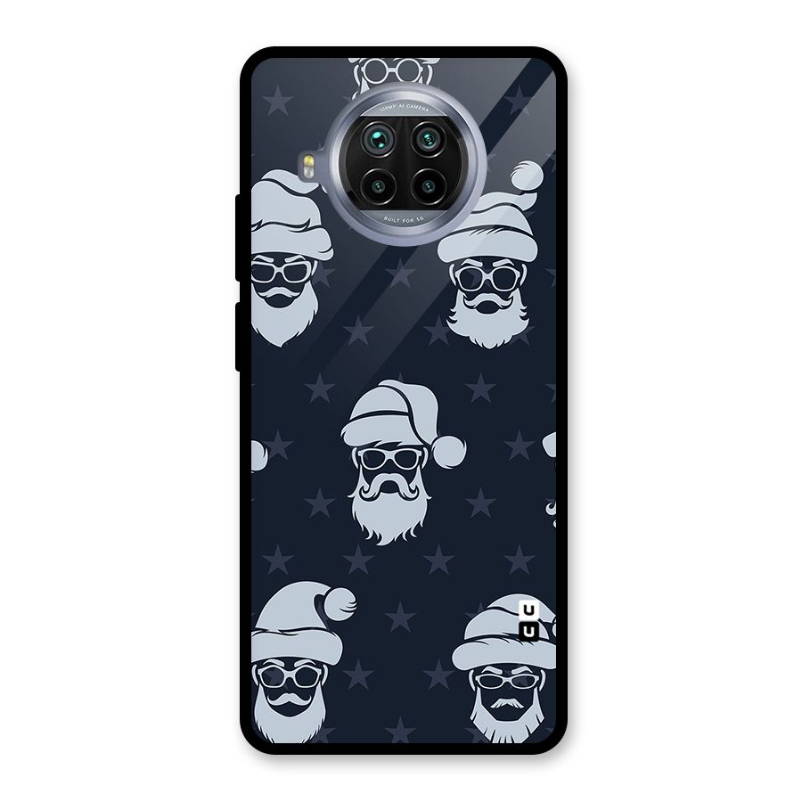 Hipster Santa Glass Back Case for Mi 10i