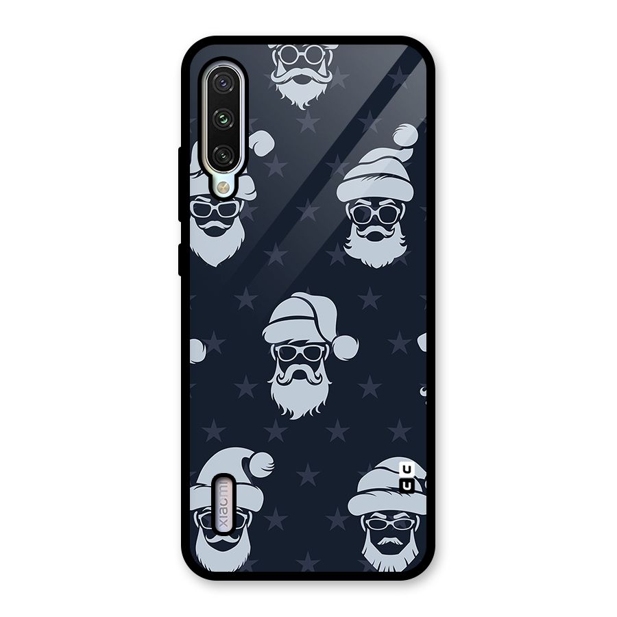 Hipster Santa Glass Back Case for Mi A3