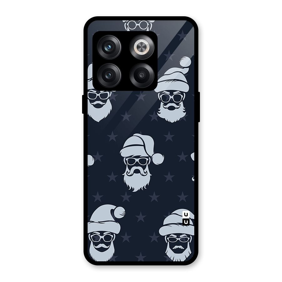 Hipster Santa Glass Back Case for OnePlus 10T