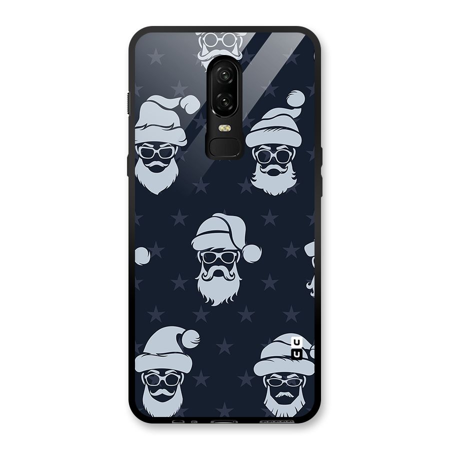 Hipster Santa Glass Back Case for OnePlus 6