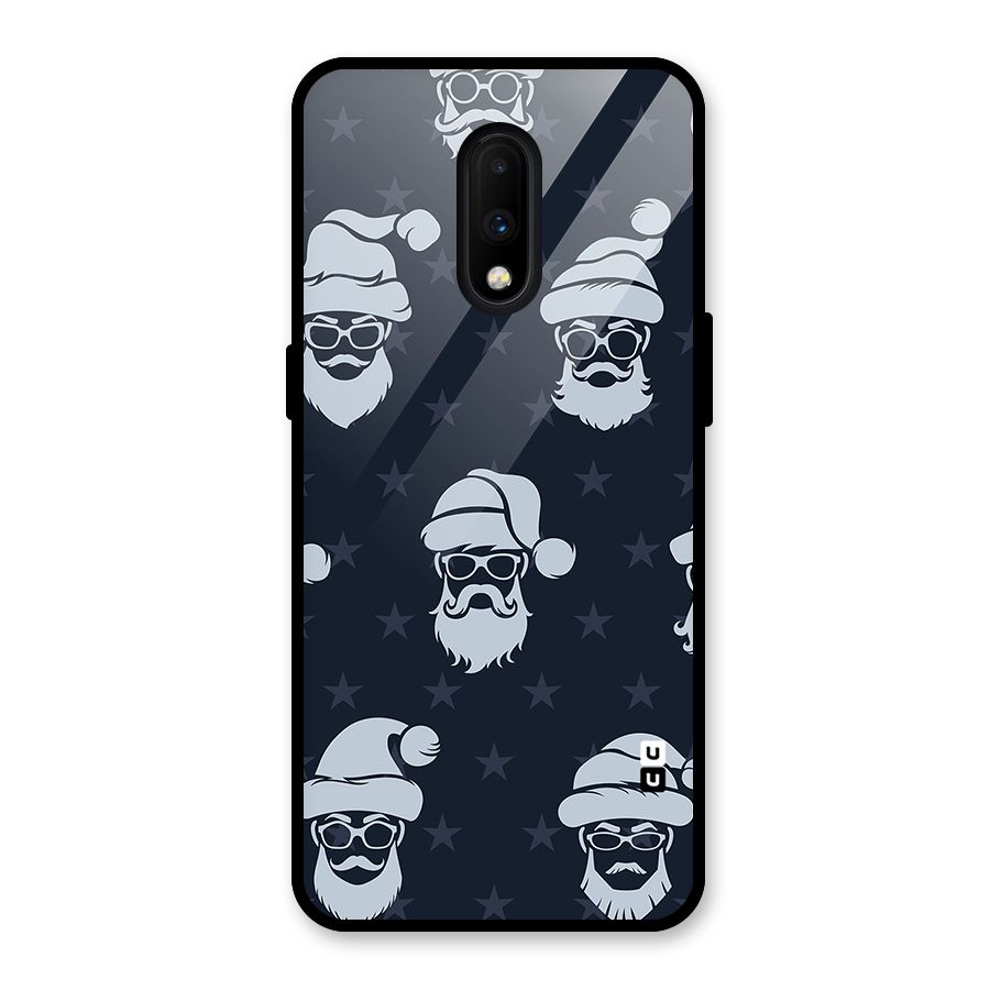 Hipster Santa Glass Back Case for OnePlus 7