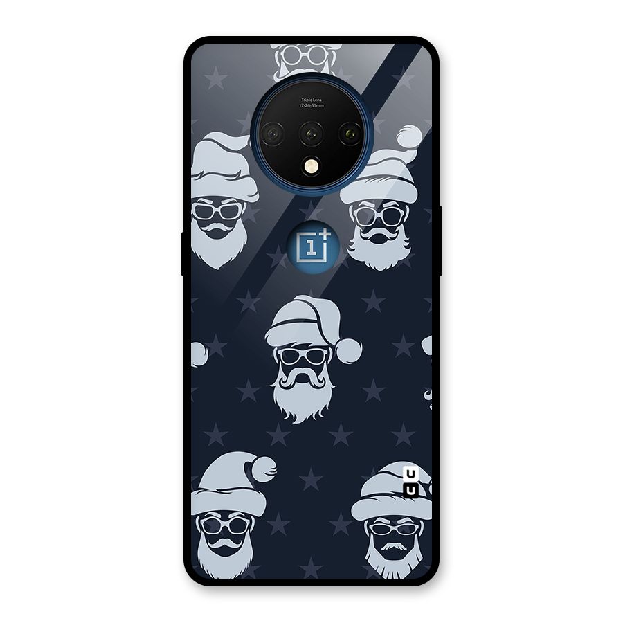 Hipster Santa Glass Back Case for OnePlus 7T