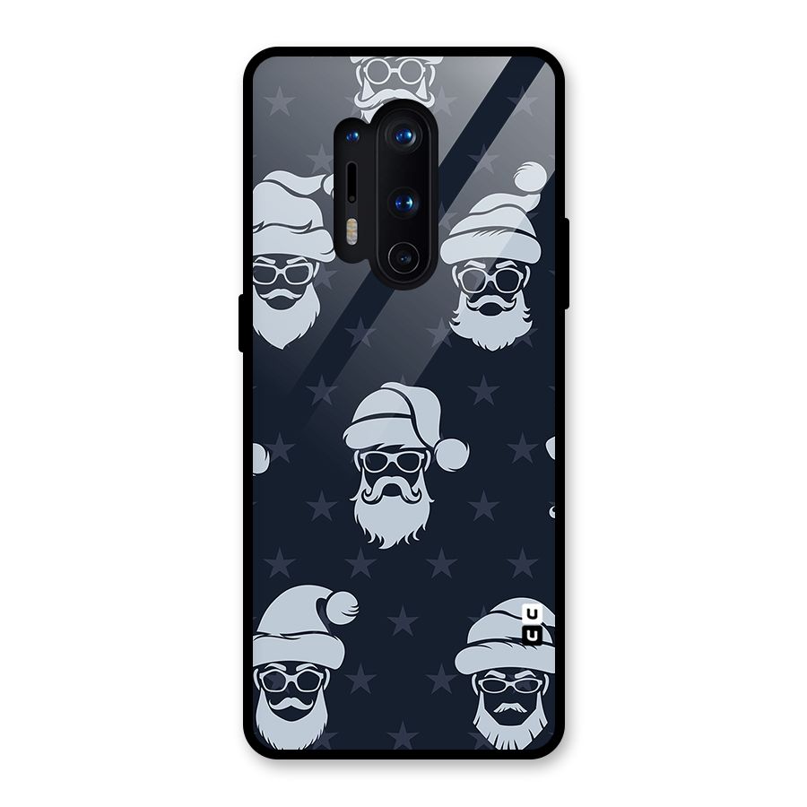 Hipster Santa Glass Back Case for OnePlus 8 Pro