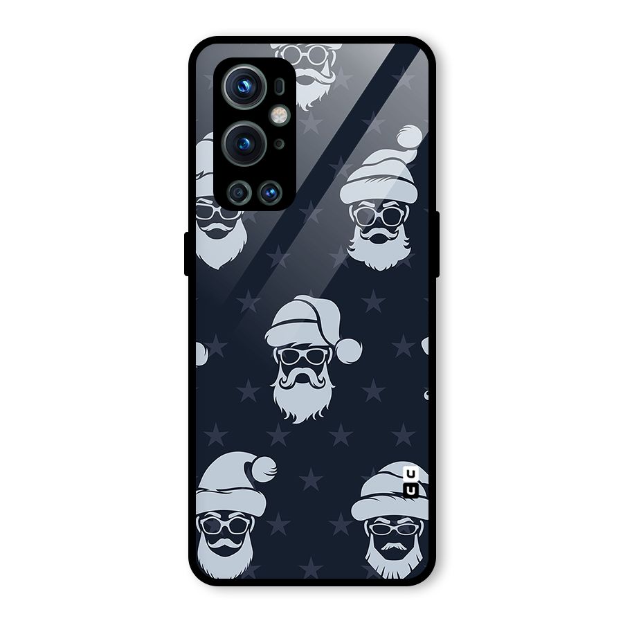 Hipster Santa Glass Back Case for OnePlus 9 Pro