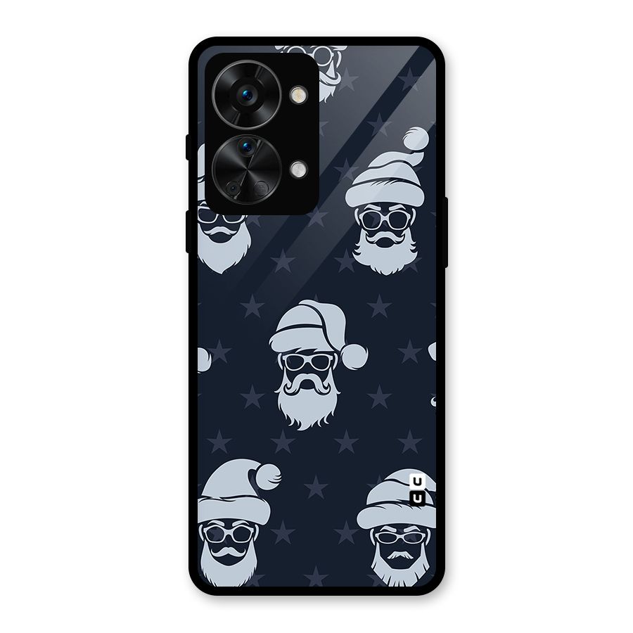 Hipster Santa Glass Back Case for OnePlus Nord 2T