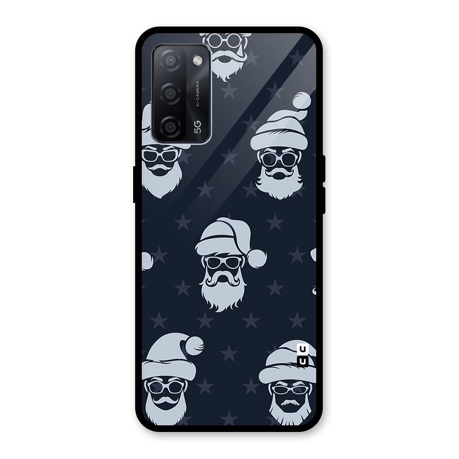 Hipster Santa Glass Back Case for Oppo A53s 5G