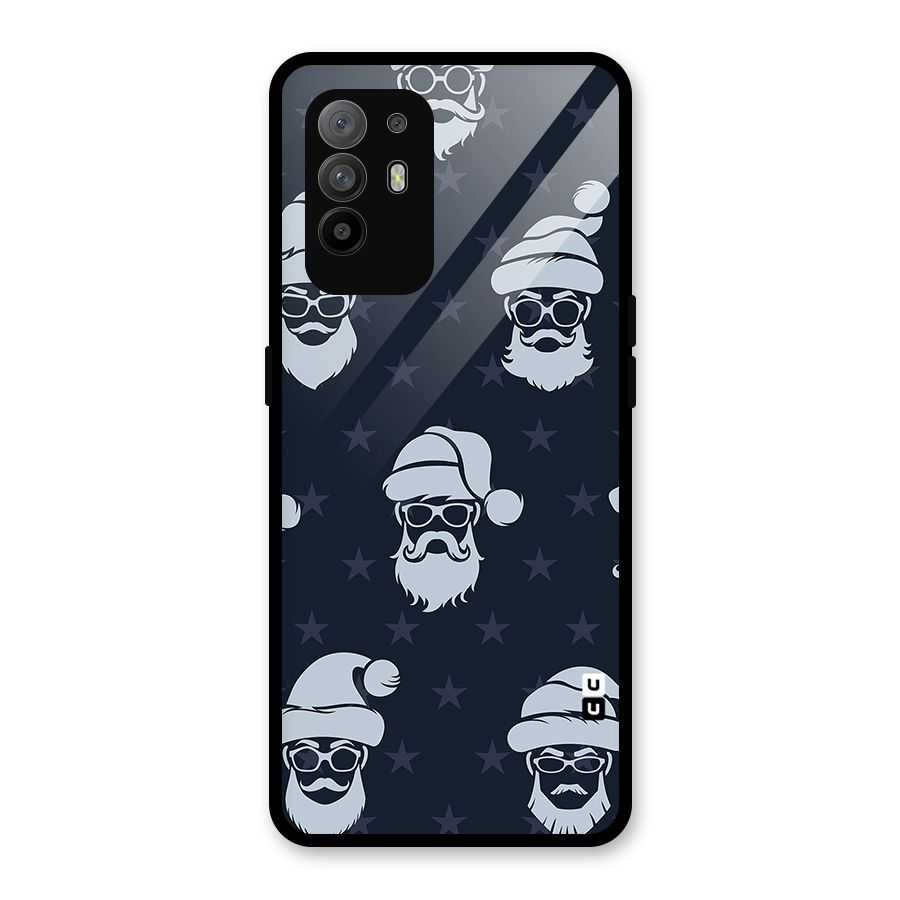 Hipster Santa Glass Back Case for Oppo F19 Pro Plus 5G