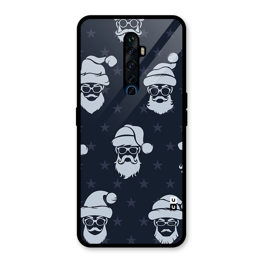 Hipster Santa Glass Back Case for Oppo Reno2 F