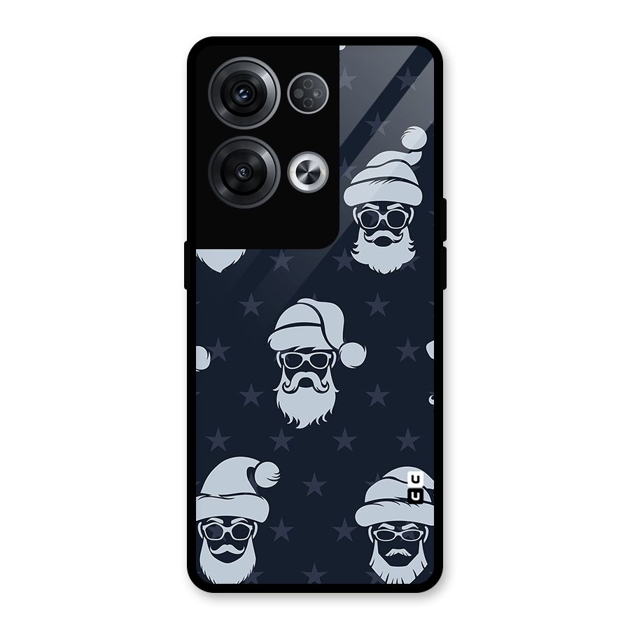 Hipster Santa Glass Back Case for Oppo Reno8 Pro 5G