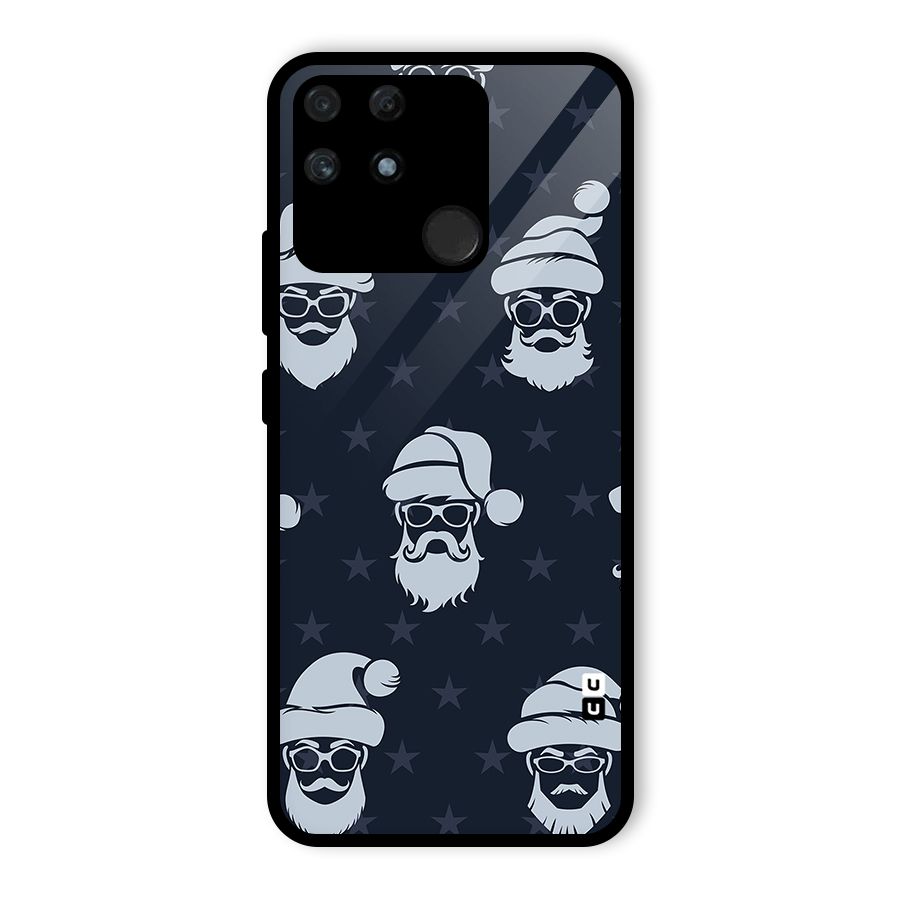 Hipster Santa Glass Back Case for Realme Narzo 50A