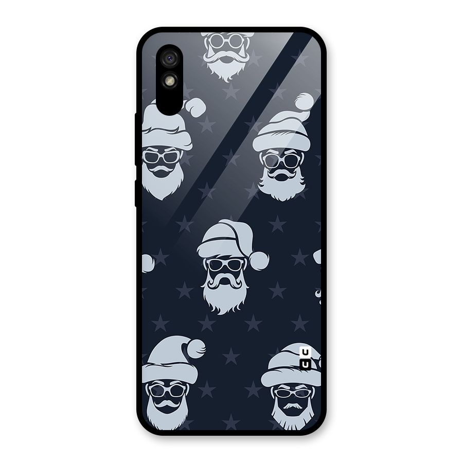 Hipster Santa Glass Back Case for Redmi 9i