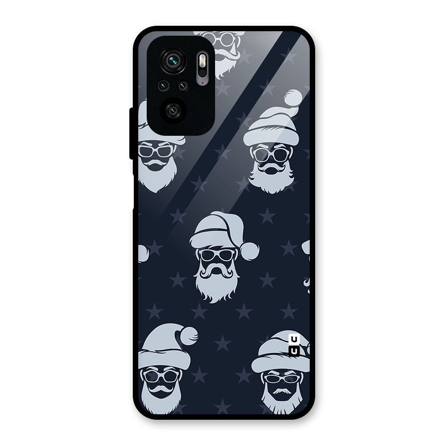 Hipster Santa Glass Back Case for Redmi Note 10S