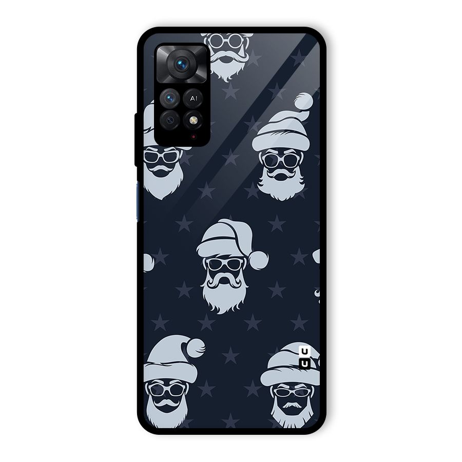 Hipster Santa Glass Back Case for Redmi Note 11 Pro
