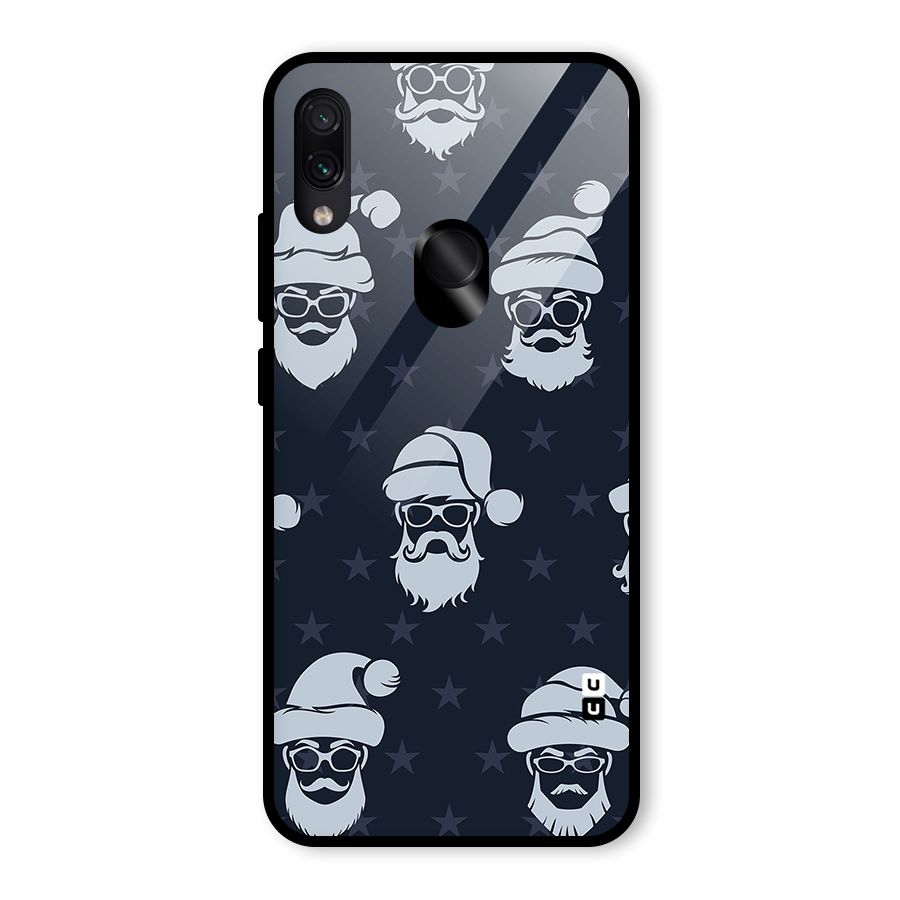 Hipster Santa Glass Back Case for Redmi Note 7 Pro