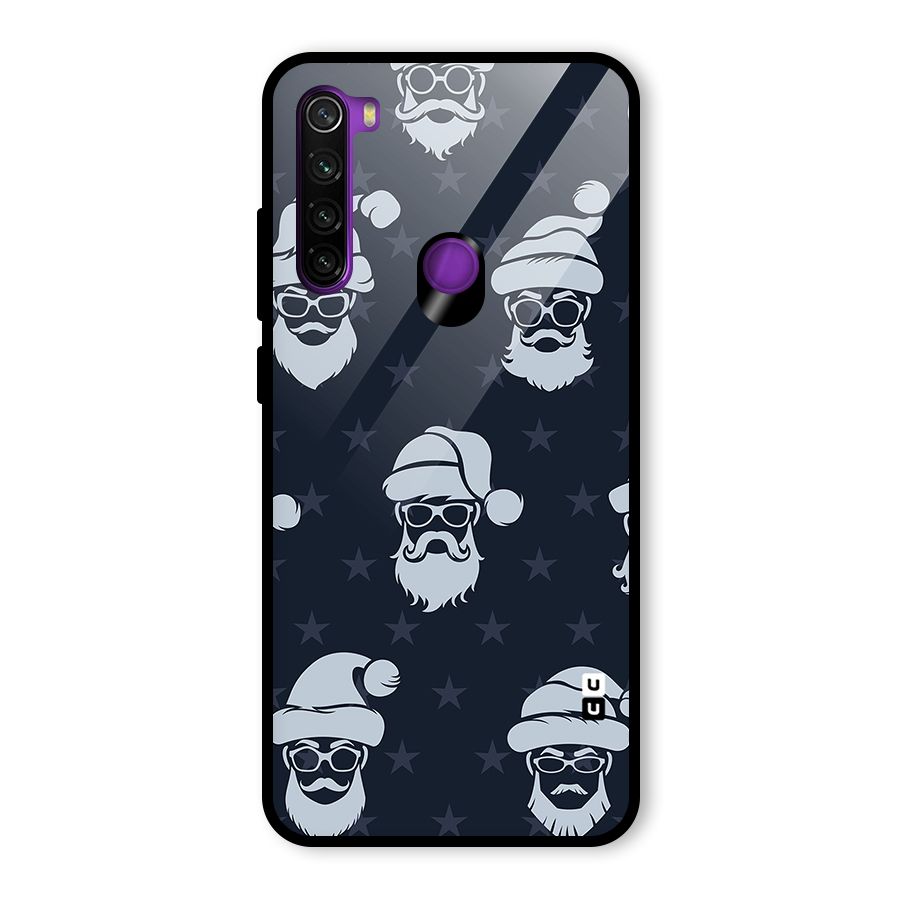 Hipster Santa Glass Back Case for Redmi Note 8