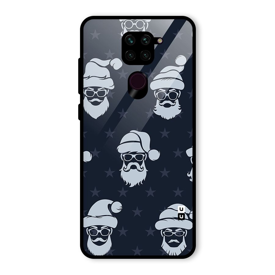 Hipster Santa Glass Back Case for Redmi Note 9