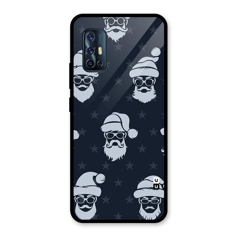 Hipster Santa Glass Back Case for Vivo V17