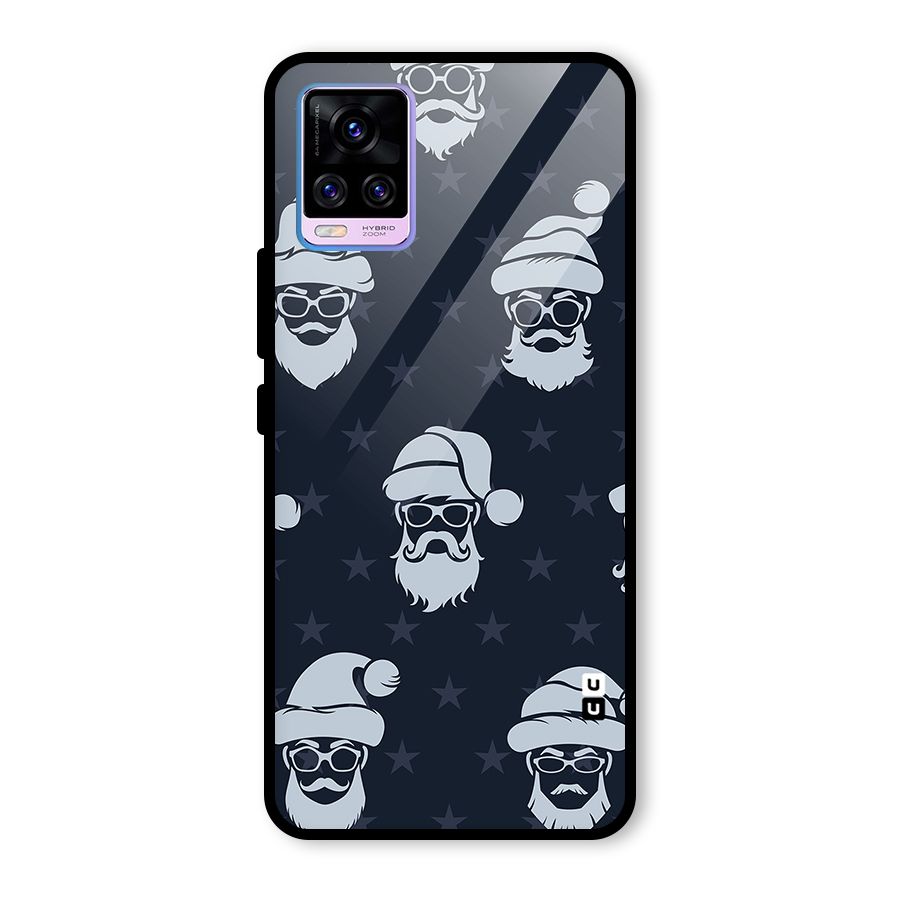 Hipster Santa Glass Back Case for Vivo V20 Pro