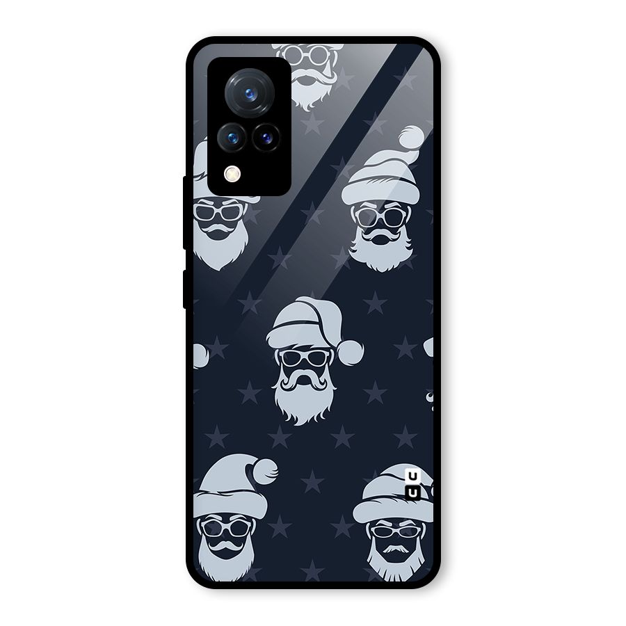 Hipster Santa Glass Back Case for Vivo V21 5G