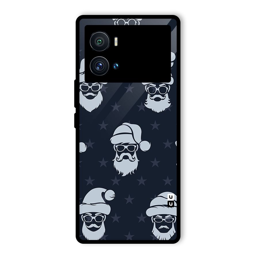 Hipster Santa Glass Back Case for Vivo iQOO 9 Pro