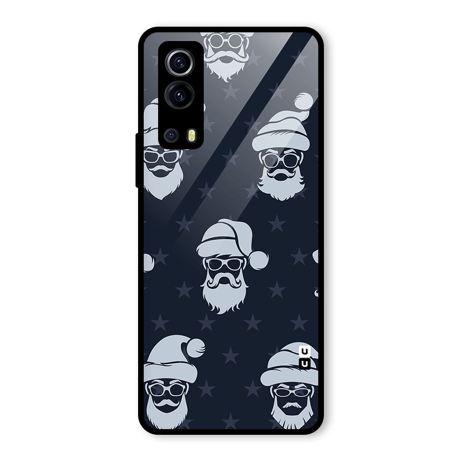 Hipster Santa Glass Back Case for Vivo iQOO Z3