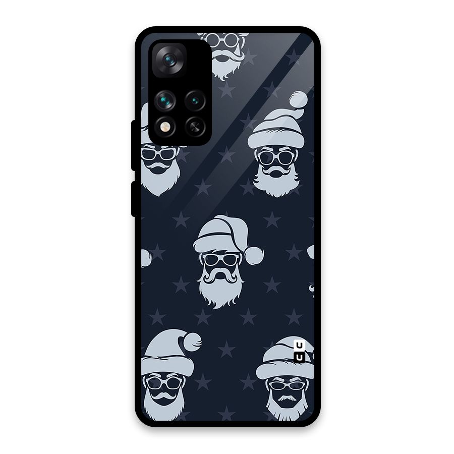 Hipster Santa Glass Back Case for Xiaomi 11i HyperCharge 5G
