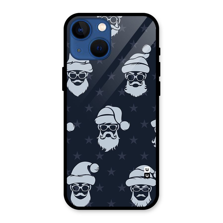 Hipster Santa Glass Back Case for iPhone 13 Mini