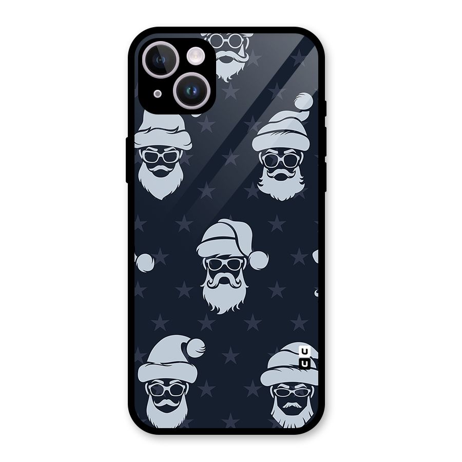 Hipster Santa Glass Back Case for iPhone 14 Plus